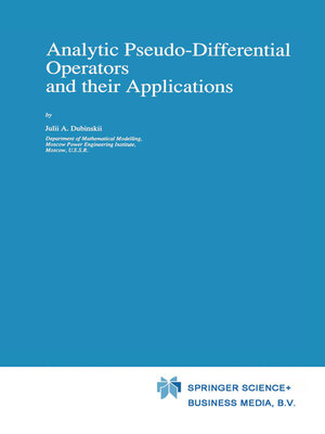cover image of Analytic Pseudo-Differential Operators and their Applications